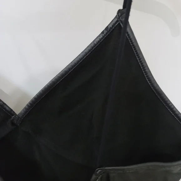 Faux Pleather Black Crop Top​ - Picture 9 of 10